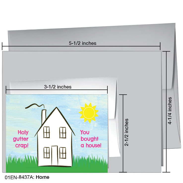 Home, Greeting Card (8437A), Enclosure, www.printedcanvas.com