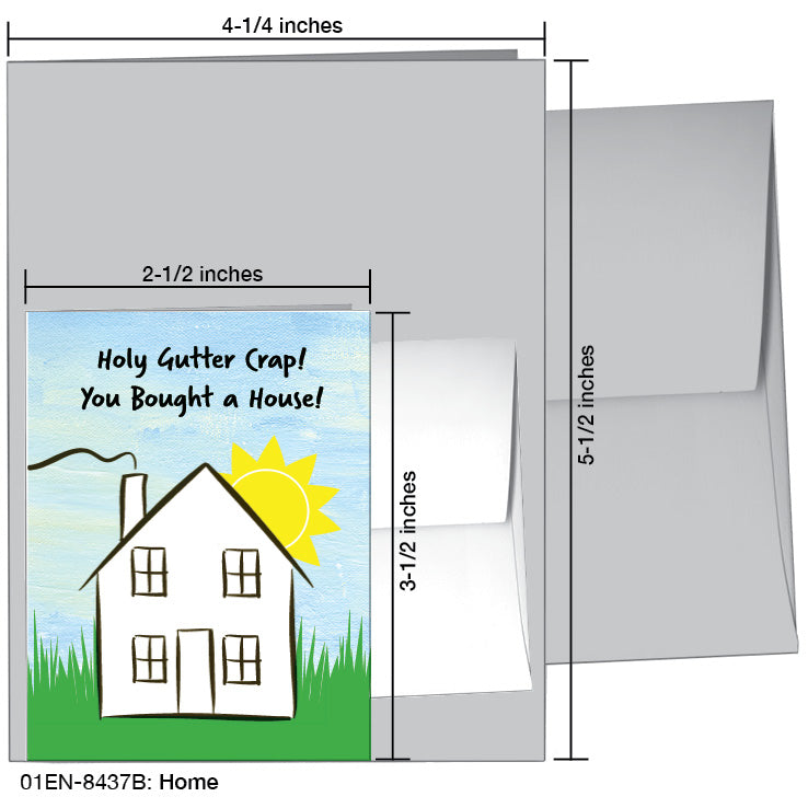 Home, Greeting Card (8437B), Enclosure, www.printedcanvas.com