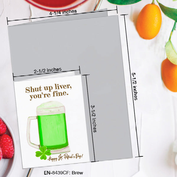 Brew, Greeting Card (8439CF), Enclosure, www.printedcanvas.com