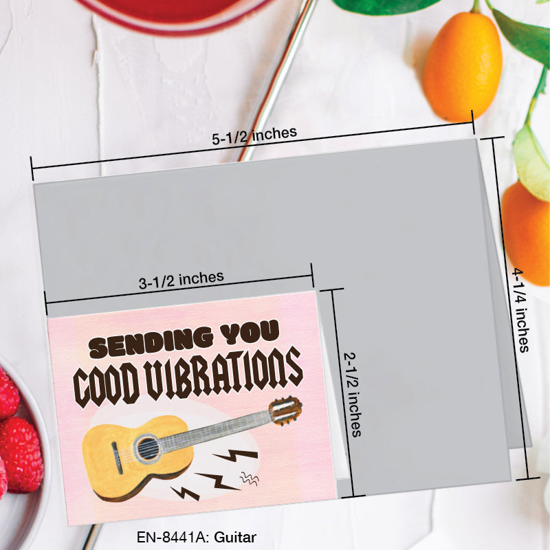 Guitar, Greeting Card (8441A), Enclosure, www.printedcanvas.com