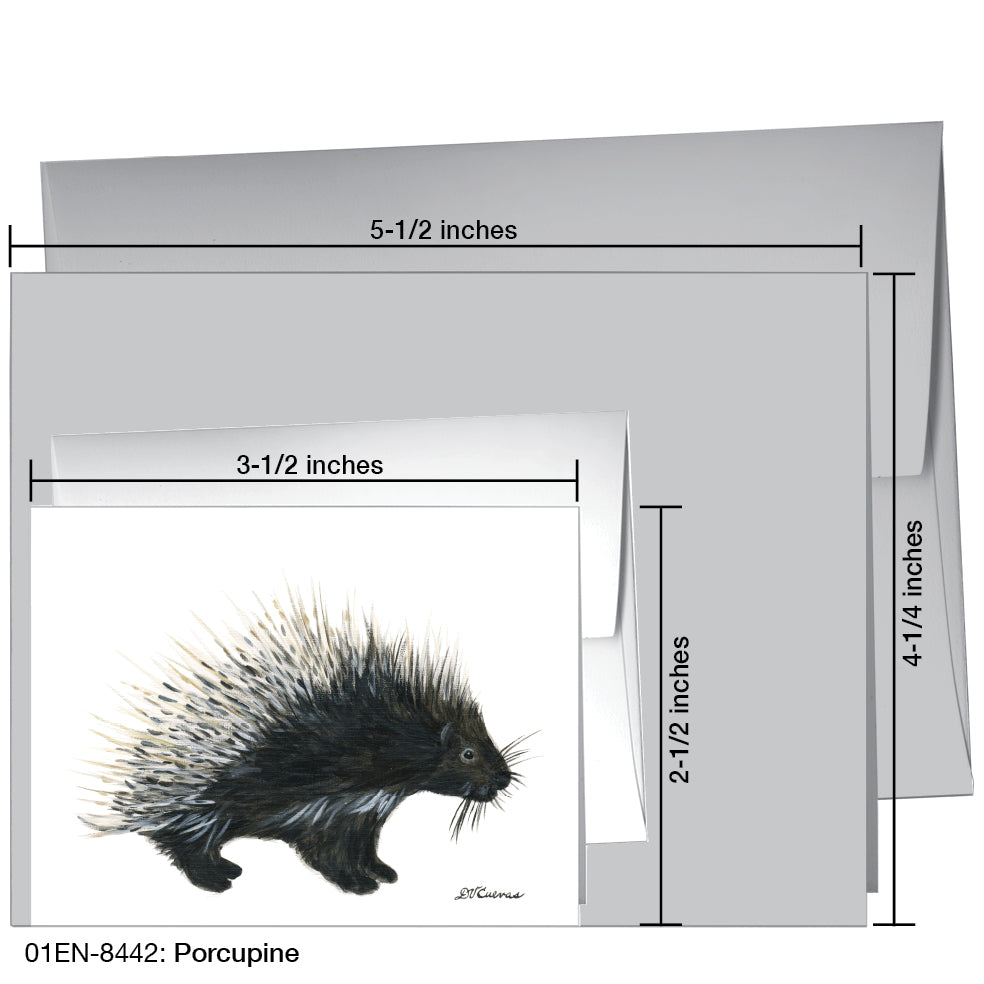 Porcupine, Greeting Card (8442), Enclosure, printedcanvas.com