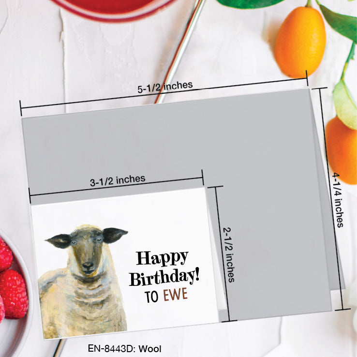 Wool, Greeting Card (8443D), Enclosure, www.printedcanvas.com