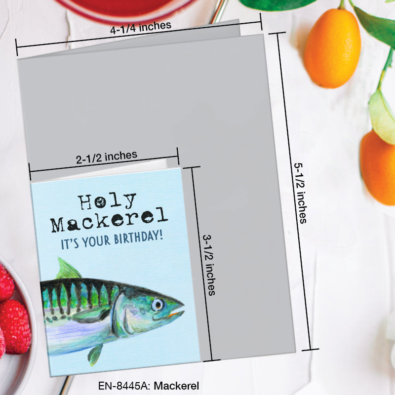 Mackerel, Greeting Card (8445A), Enclosure, www.printedcanvas.com