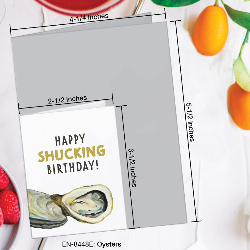 Oysters, Greeting Card (8448E), Enclosure, www.printedcanvas.com