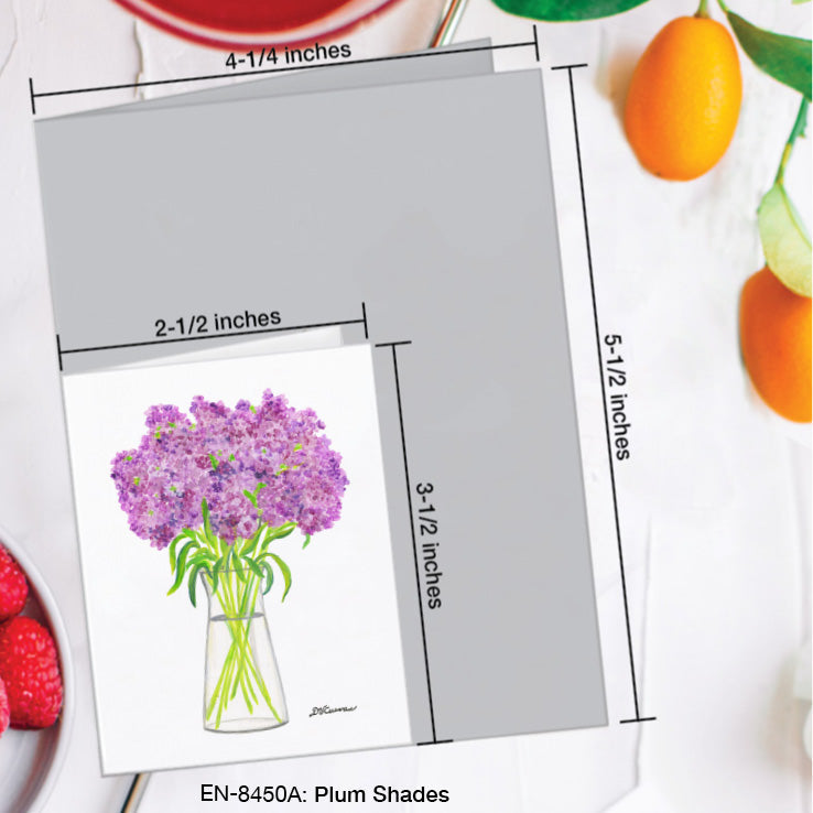 Plum Shades, Greeting Card (8450A), Enclosure Card, www.printedcanvas.com