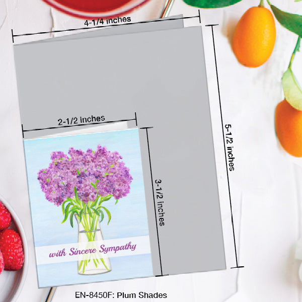 Plum Shades, Greeting Card (8450F), Enclosure, www.printedcanvas.com