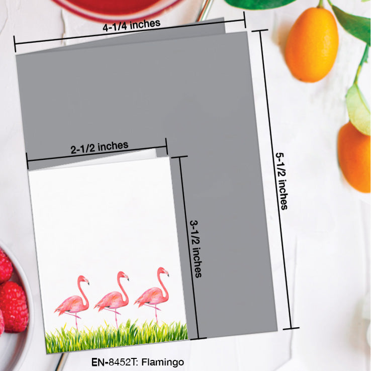 Flamingo, Greeting Card (8452T), Enclosure Card, www.printedcanvas.com