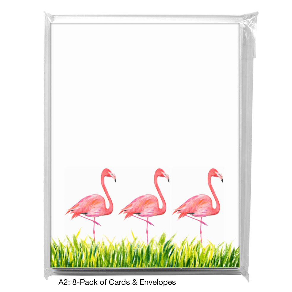 Flamingo, Greeting Card (8452T), A2 Card 8-Pack, www.printedcanvas.com