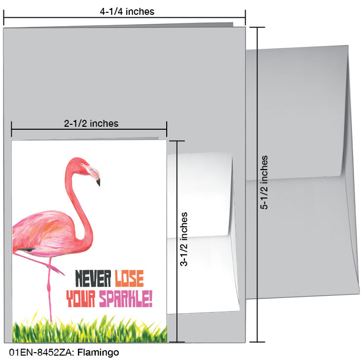 Flamingo, Greeting Card (8452ZA)