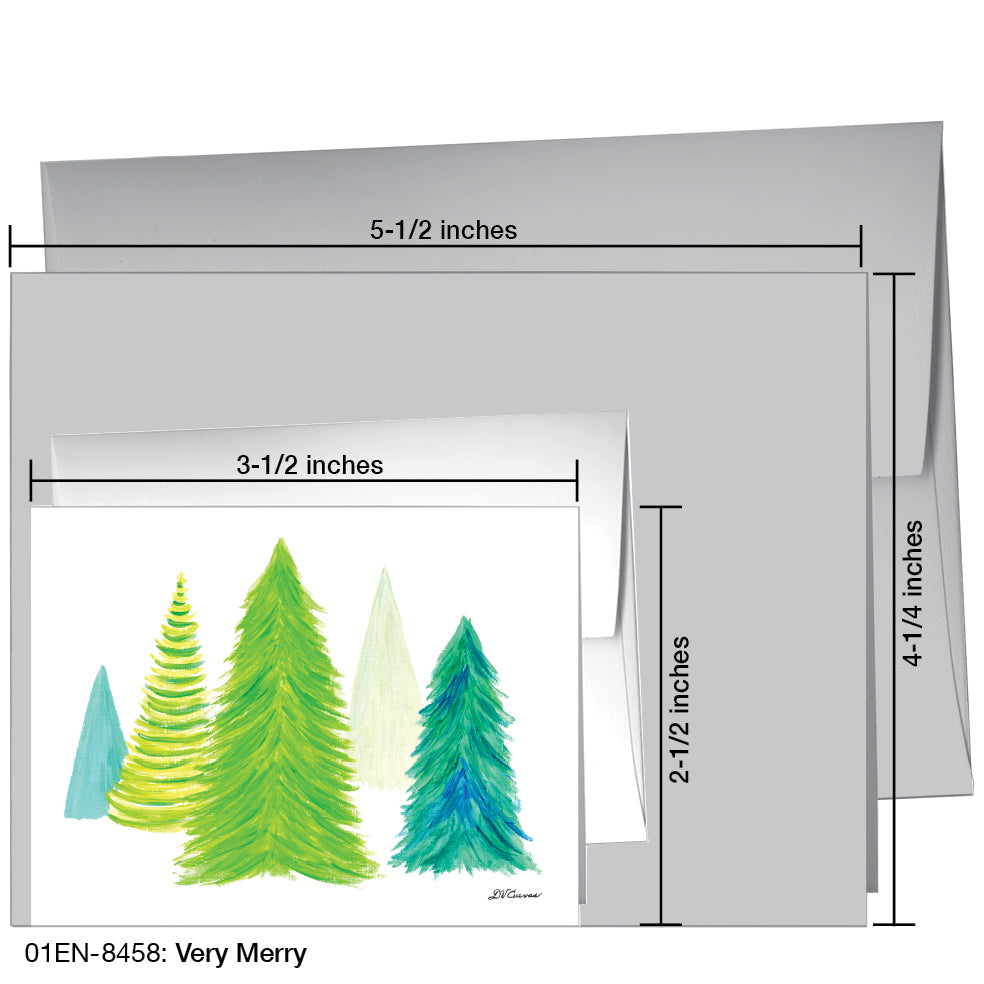 Very Merry, Greeting Card (8458A), Enclosure, www.printedcanvas.com