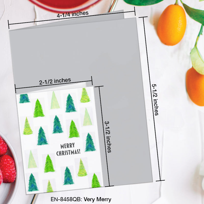 Very Merry, Greeting Card (8458QB), Enclosure Card, www.printedcanvas.com