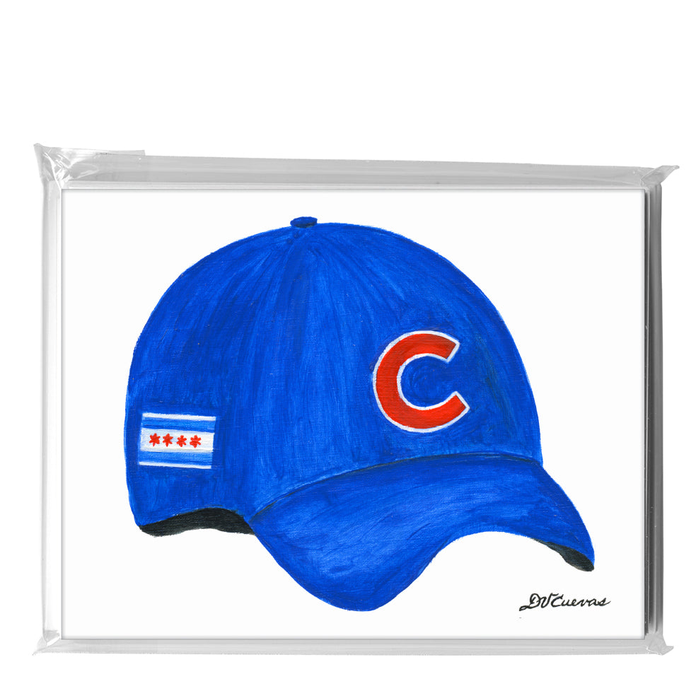 Cubs Hat, Greeting Card (8461H), A2 Card 8-Pack, www.printedcanvas.com