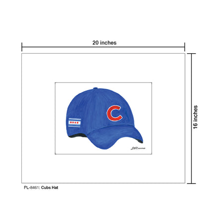 Cubs Hat, Print (#8461)