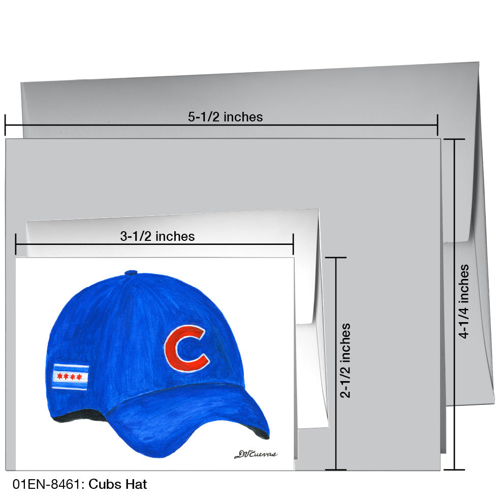 Cubs Hat, Greeting Card (8461H), Enclosure Card, www.printedcanvas.com