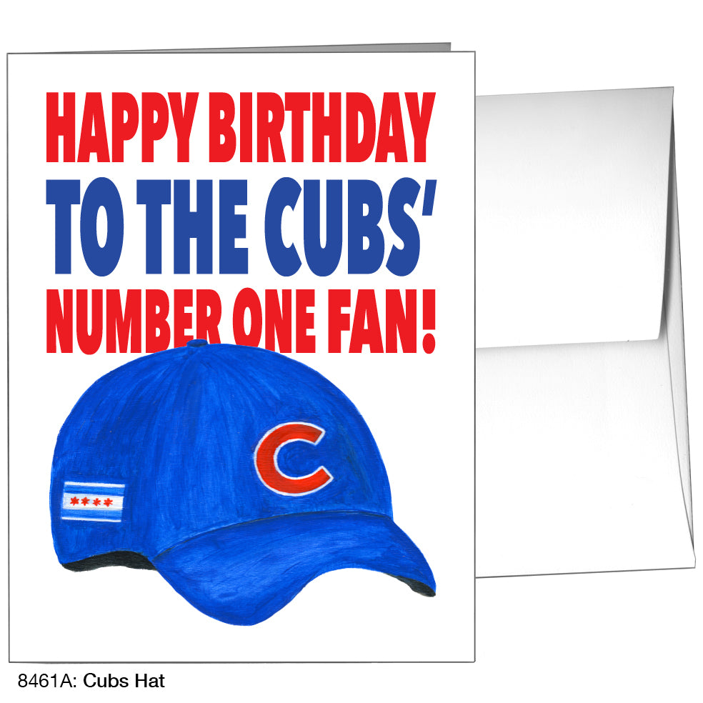 Cubs Hat, Greeting Card (8461A), A2 Card, printedcanvas.com