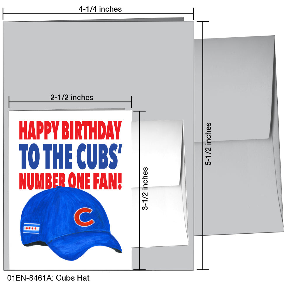 Cubs Hat, Greeting Card (8461A), Enclosure Card, printedcanvas.com