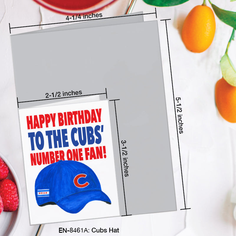 Cubs Hat, Greeting Card (8461A), Enclosure, www.printedcanvas.com