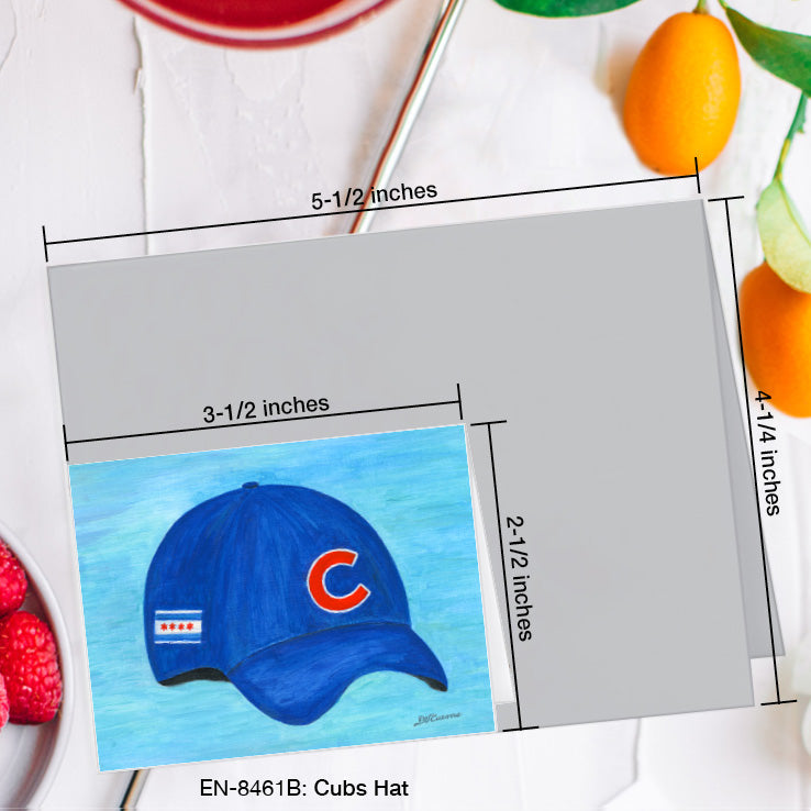 Cubs Hat, Greeting Card (8461B), Enclosure Card, www.printedcanvas.com