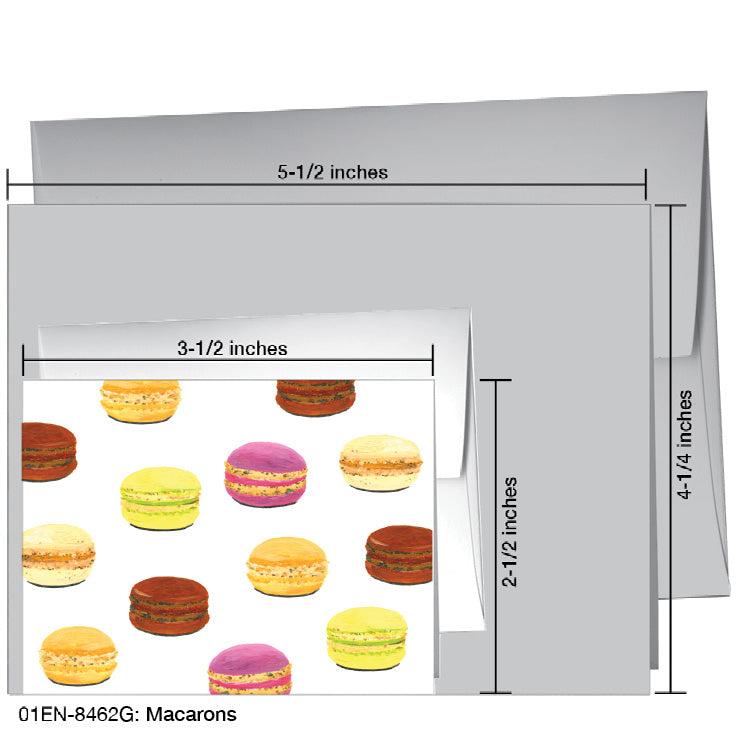 Macarons, Greeting Card (#8462G), Enclosure Card, www.printedcanvas.com