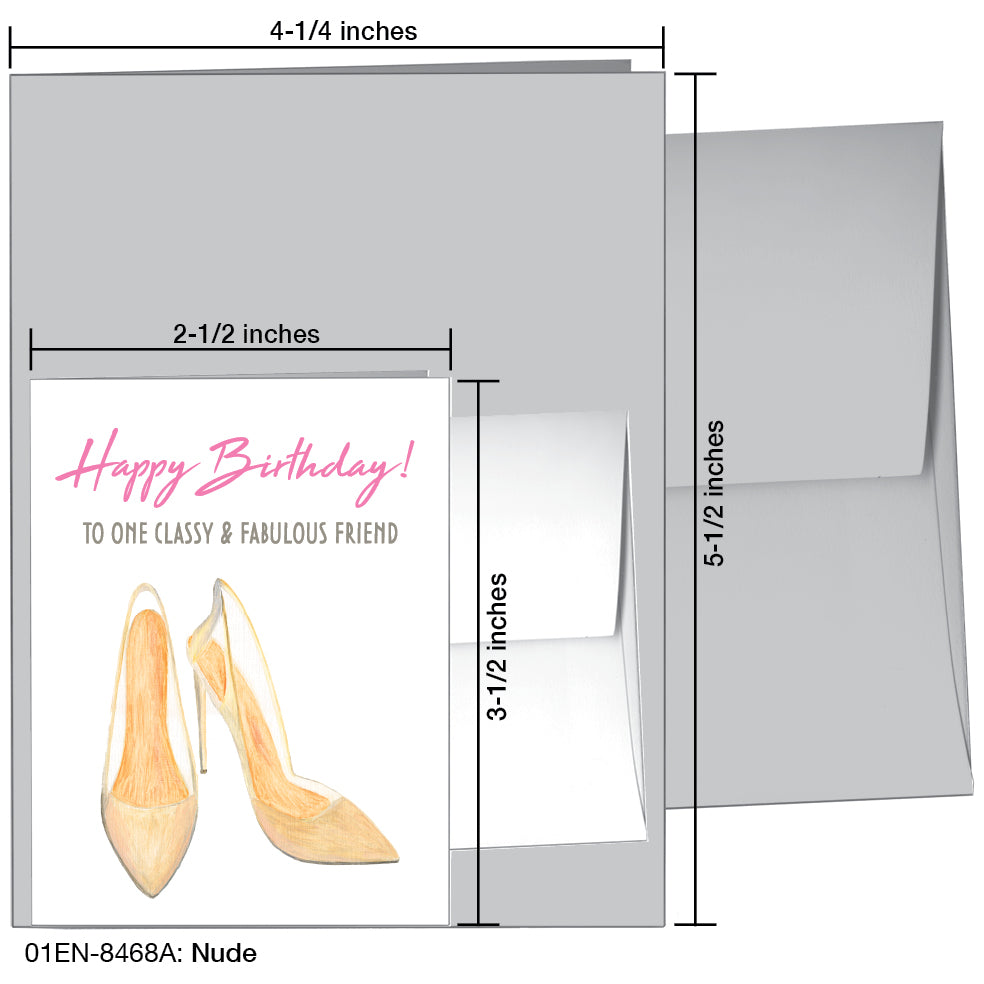Nude Heel, Greeting Card (8468A), Enclosure, www.printedcanvas.com