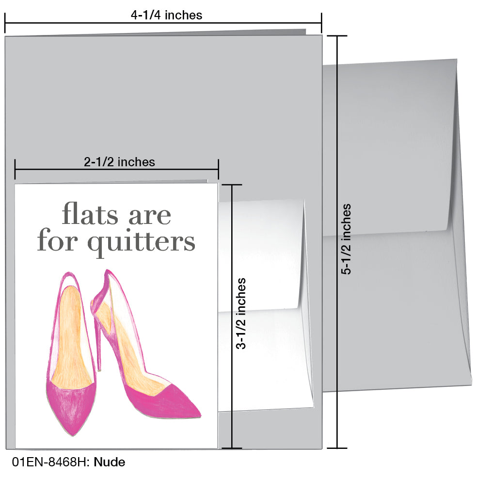 Nude Heel, Greeting Card (8468H), Enclosure, www.printedcanvas.com