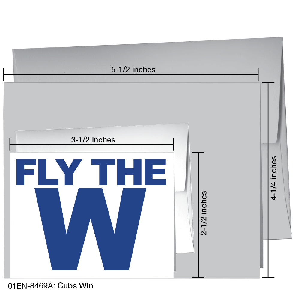 Cubs Win, Greeting Card (8469A), Enclosure, www.printedcanvas.com