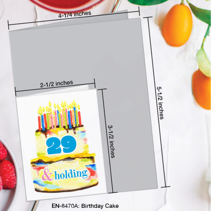 Birthday Cake, Greeting Card (#8470A)