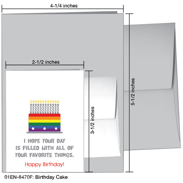 Birthday Cake, Greeting Card (#8470F)