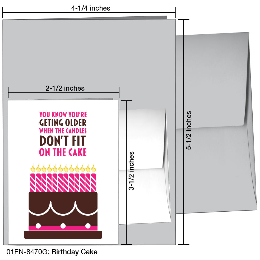 Birthday Cake, Greeting Card (8470G), Enclosure, printedcanvas.com