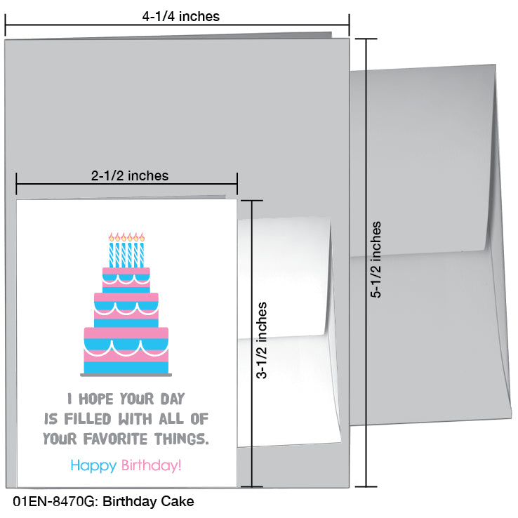 Birthday Cake, Greeting Card (#8470G)