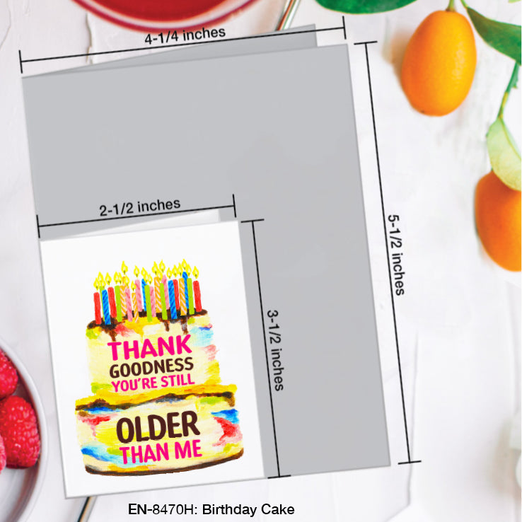 Birthday Cake, Greeting Card (#8470H)