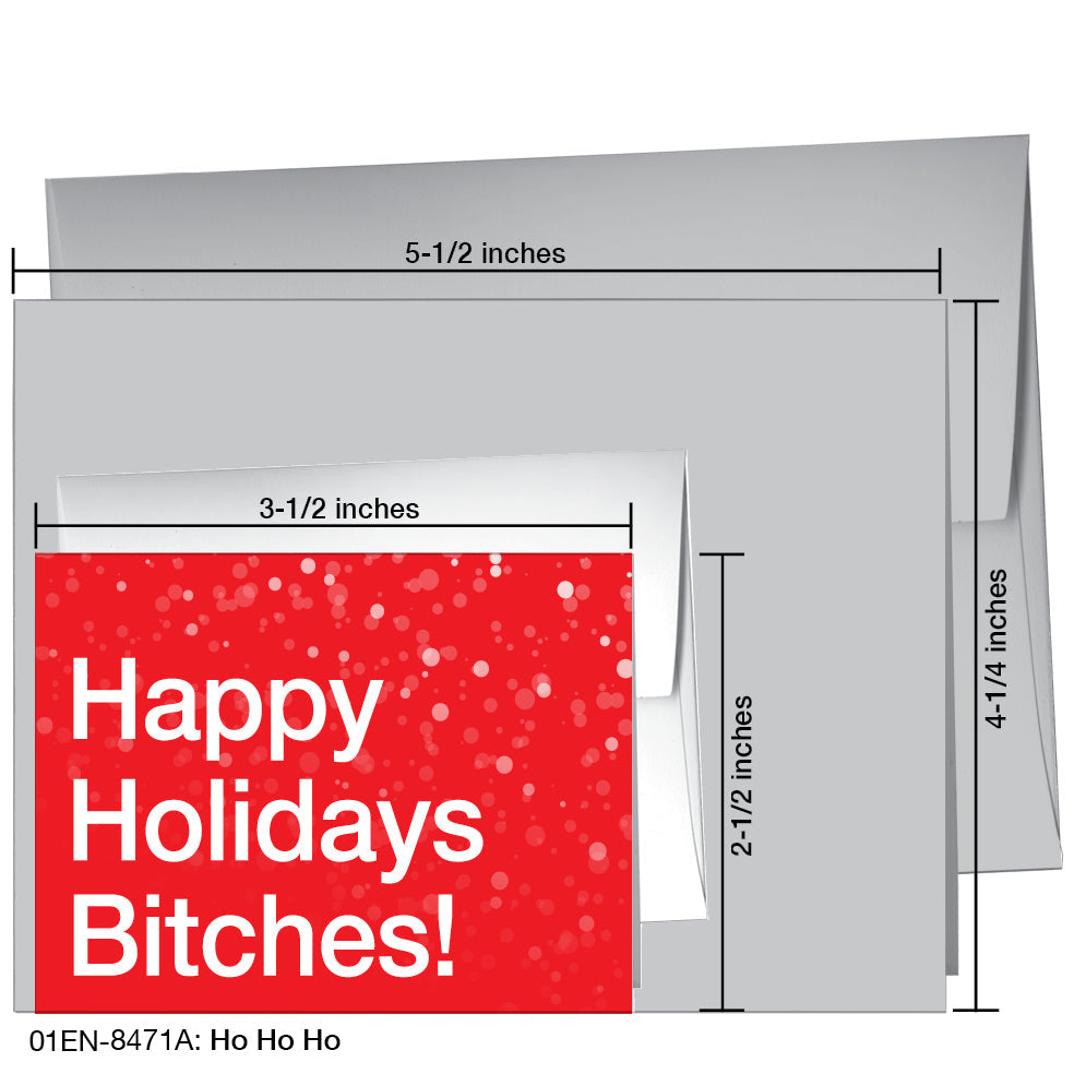 Ho Ho Ho, Greeting Card (8471A), Enclosure, www.printedcanvas.com