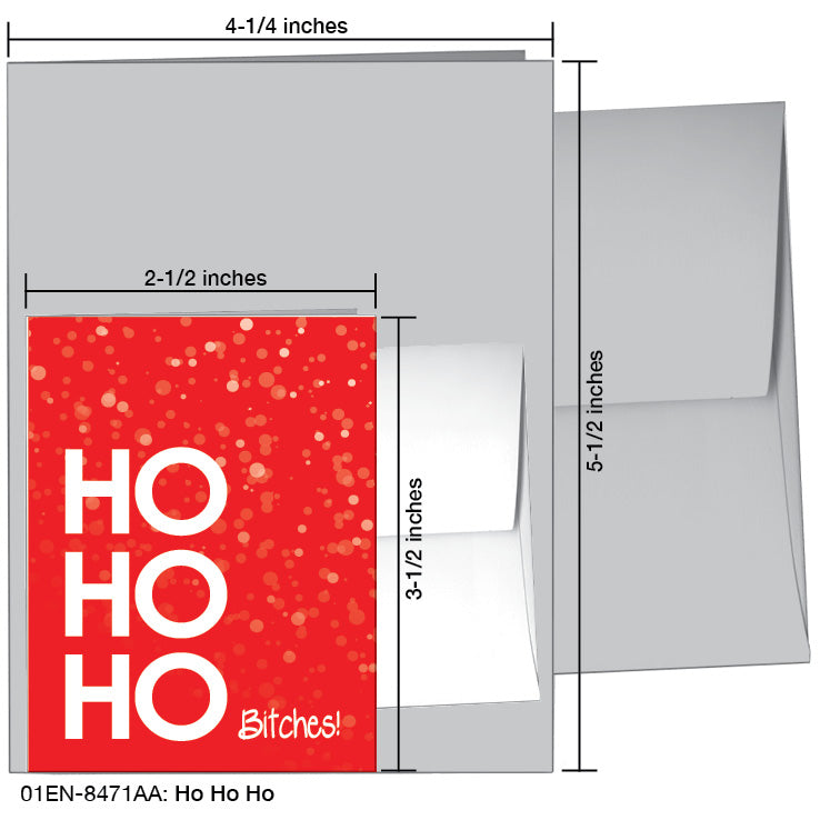Ho Ho Ho, Greeting Card (8471AA), Enclosure, www.printedcanvas.com