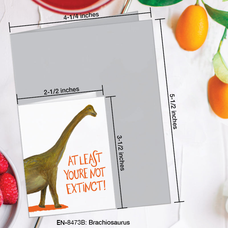 Brachiosaurus, Greeting Card (8473B), Enclosure, www.printedcanvas.com
