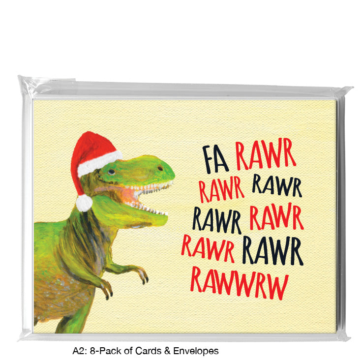 T-Rex, Greeting Card (8474M), A2 Card 8-Pack, www.printedcanvas.com