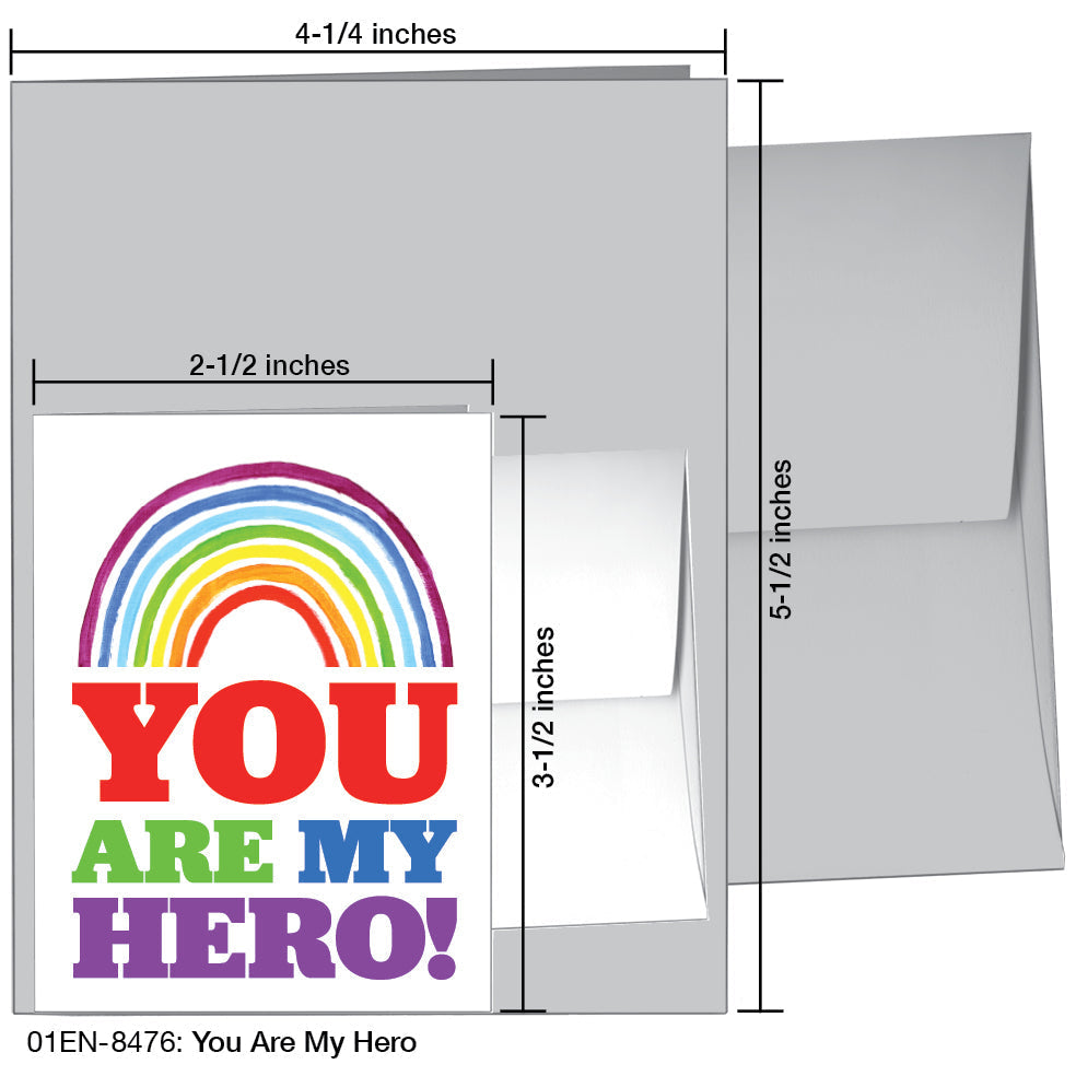 You Are My Hero, Greeting Card (8476D), Enclosure Card, www.printedcanvas.com