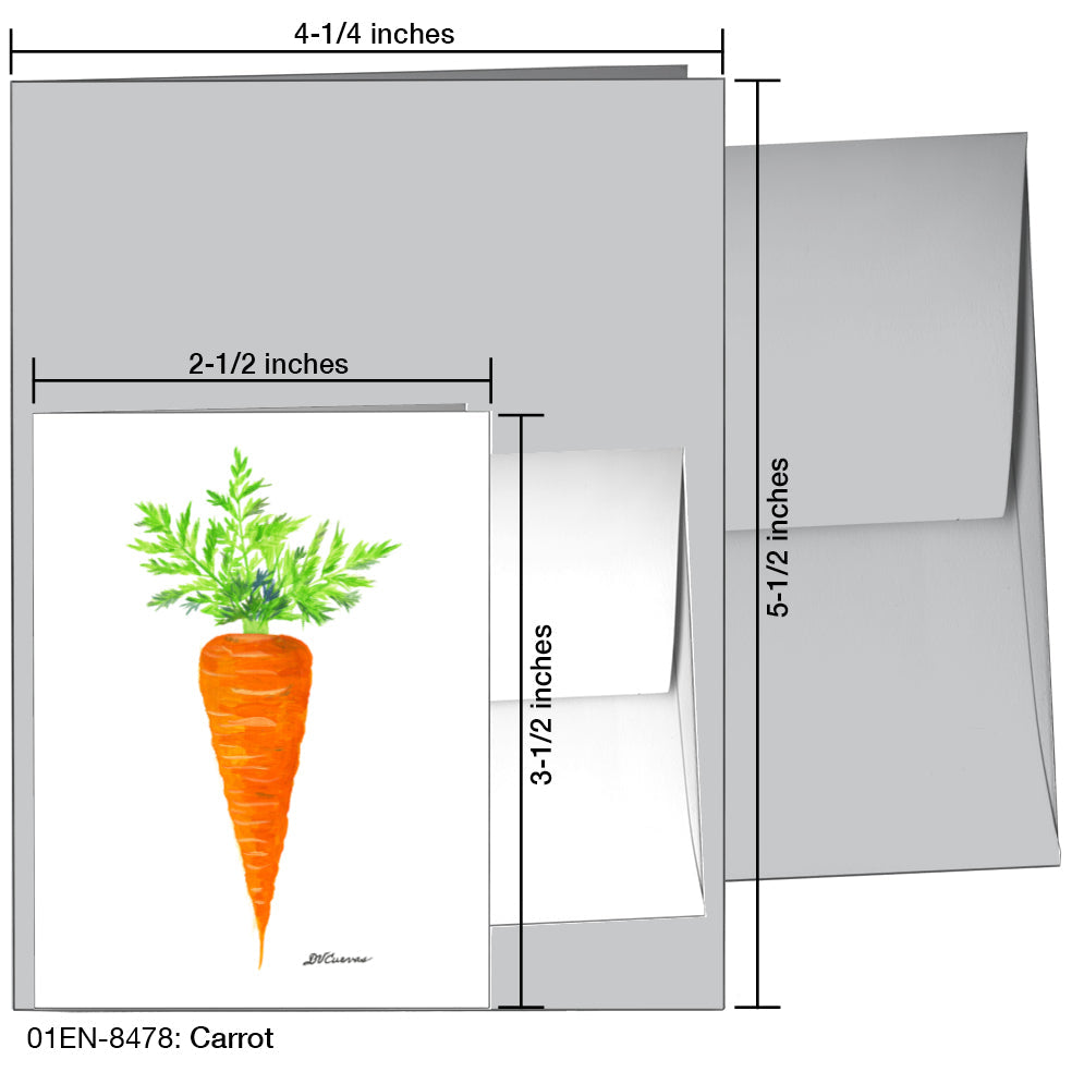 Carrot, Greeting Card (8478B), Enclosure, www.printedcanvas.com