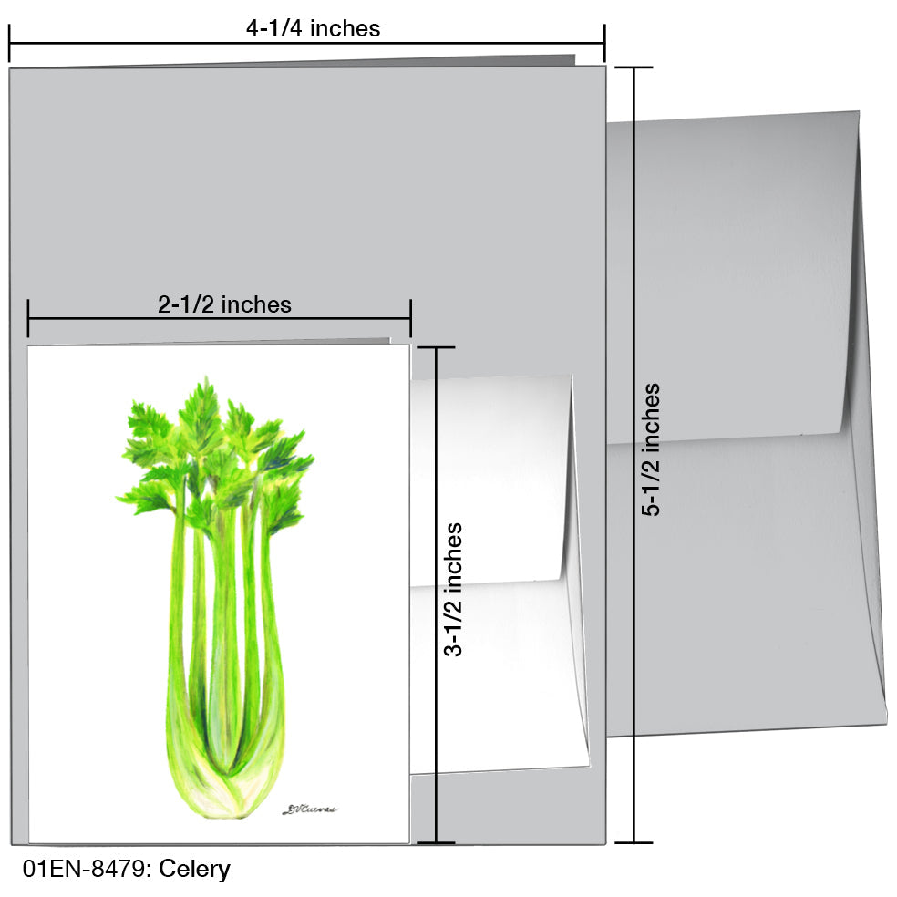 Celery, Greeting Card (8479D), Enclosure, www.printedcanvas.com