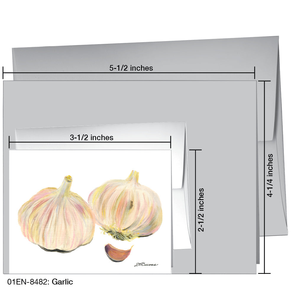 Garlic, Greeting Card (8482A), Enclosure, www.printedcanvas.com