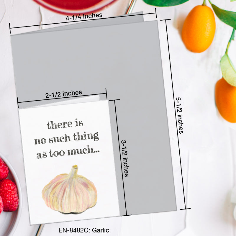 Garlic, Greeting Card (8482C), Enclosure, www.printedcanvas.com