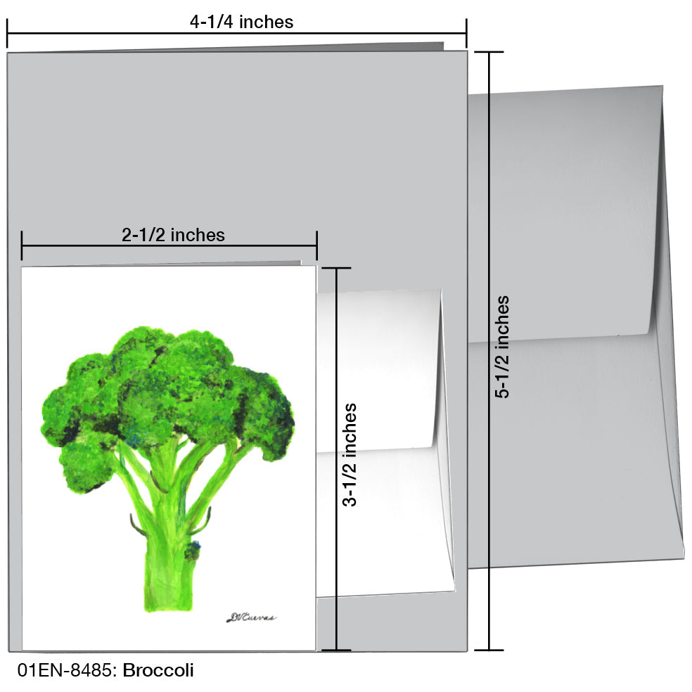 Broccoli, Greeting Card (8485A), Enclosure, www.printedcanvas.com
