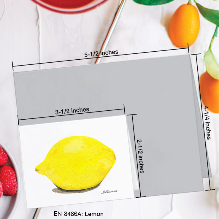 Lemon, Greeting Card (8486A), Enclosure Card, www.printedcanvas.com