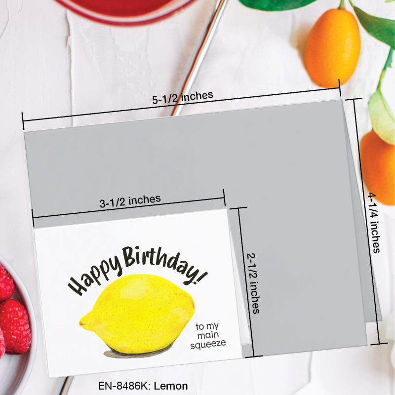 Lemon, Greeting Card (8486K), Enclosure, www.printedcanvas.com