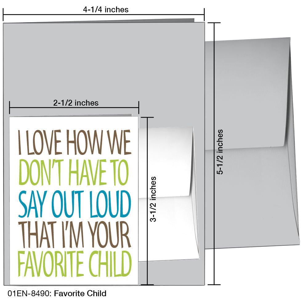 Favorite Child, Greeting Card (8490B), Enclosure, www.printedcanvas.com