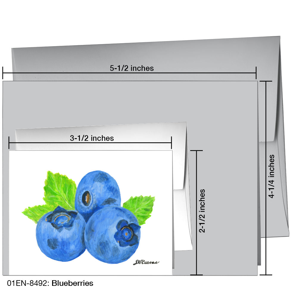 Blueberries, Greeting Card (8492), Enclosure, printedcanvas.com