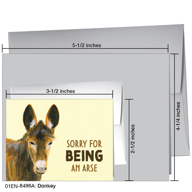 Donkey, Greeting Card (8496A), Enclosure, printedcanvas.com