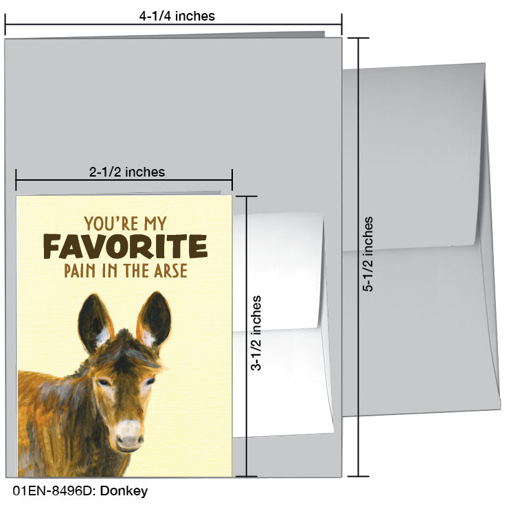 Donkey, Greeting Card (8496D)