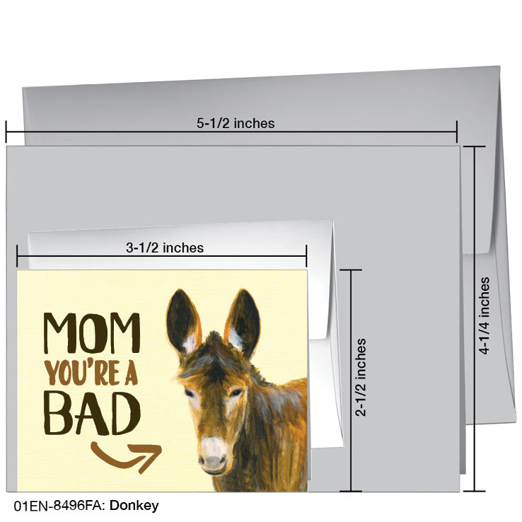 Donkey, Greeting Card (8496FA), Enclosure, printedcanvas.com