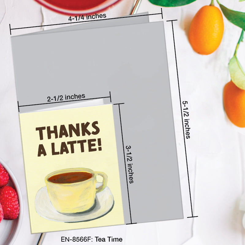 Tea Time, Greeting Card (8566F), Enclosure Card, www.printedcanvas.com