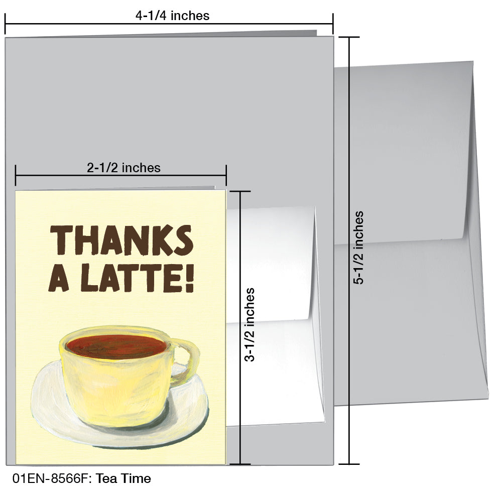 Tea Time, Greeting Card (8566F), Enclosure, www.printedcanvas.com